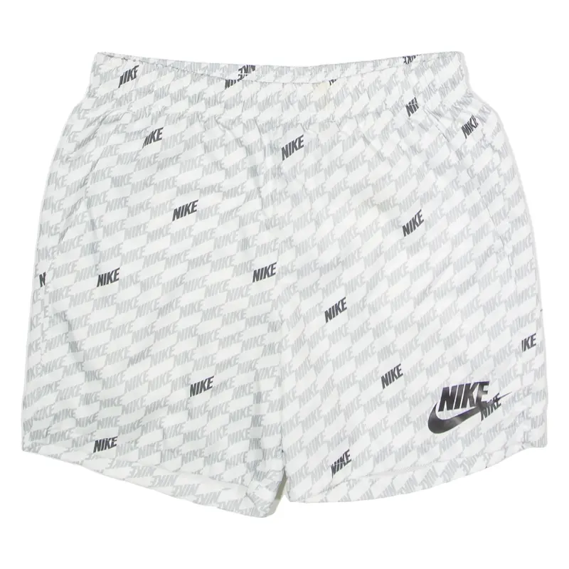 NIKE Mens Swimming Shorts White Crazy Pattern S W30
