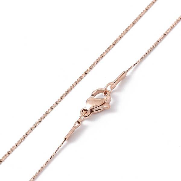 Ion Plating(IP) 304 Stainless Steel Serpentine Chain Necklace for Men Women