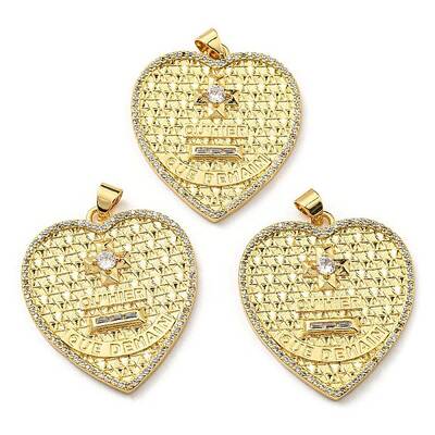 Brass with Cubic Zirconia Pendants
