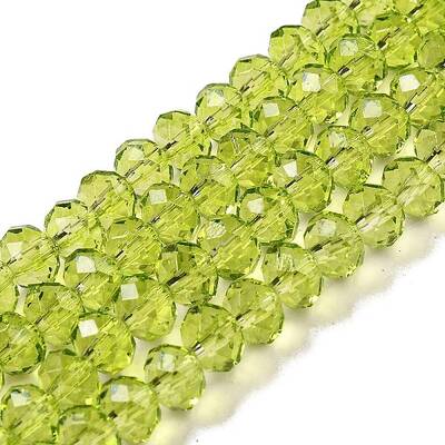 Transparent Baking Paint Glass Beads Strands
