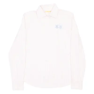 LA MARTINA Womens Shirt Pink Striped Long Sleeve M