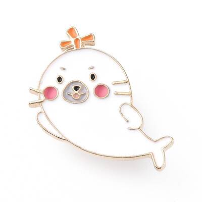 Animal with Wind-stick Enamel Pin