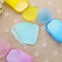 Travel 80pcs/4boxes Disposable Soap Paper, Portable Travel Soap Sheet with Storage Box, Camping Hygiene Cleansing Hand Washi...