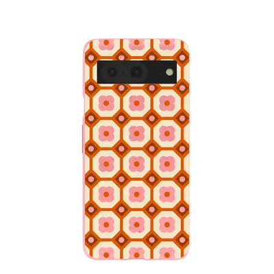 Bubblegum Pink Retro Tiles Google Pixel 8 Case