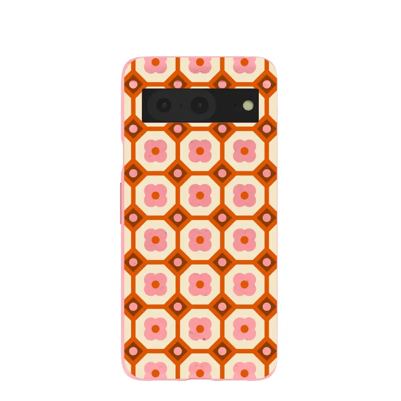 Bubblegum Pink Retro Tiles Google Pixel 8 Case