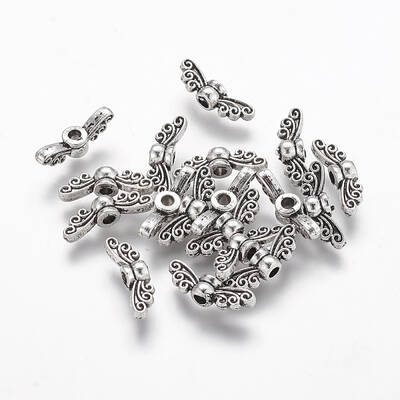 Tibetan Style Alloy Fairy Wing Beads