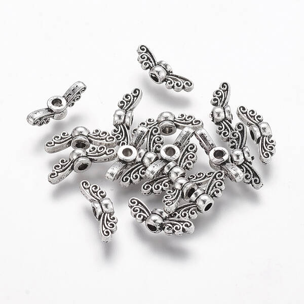 Tibetan Style Alloy Fairy Wing Beads