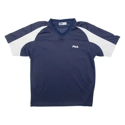 FILA Mens Jersey Blue V-Neck L