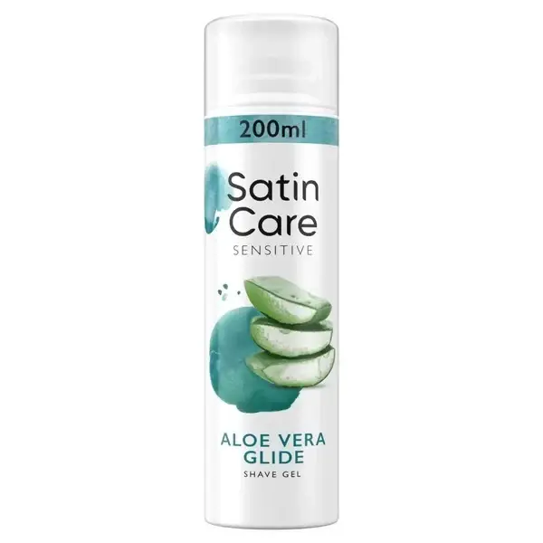 Gillette Shaving Gel For Dry And Sensitive Skin Satin Care Aloe Vera (Shaving Gel) - Volume: 75 ml