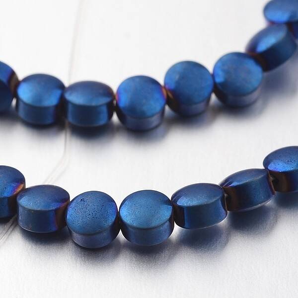Electroplate Non-magnetic Synthetic Hematite Bead Strands