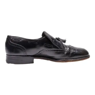 Brogue Boat Shoes Black Leather Mens UK 10