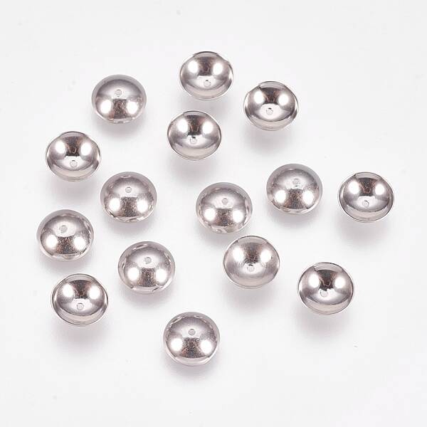 Non-Tarnish Apetalous 201 Stainless Steel Bead Caps