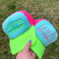 Color block Embroidered Foam Trucker Hat