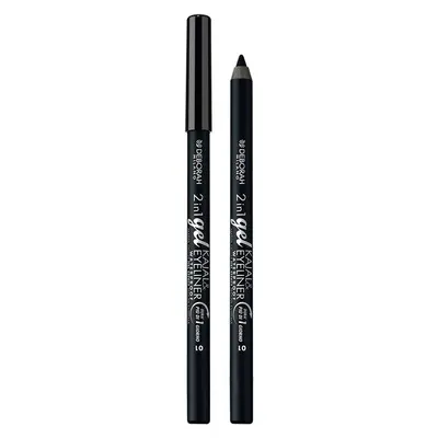 Deborah 2 In 1 Gel Pencil Kajal & Eyeliner 02 - Brown (1.21G)