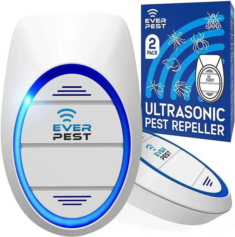 Ever Pest Ultrasonic Pest Repeller Plug in 2 Pack - Insect Control Defender Cockroach Ants Mice Fly Rat Bedbug Spider Squirre...