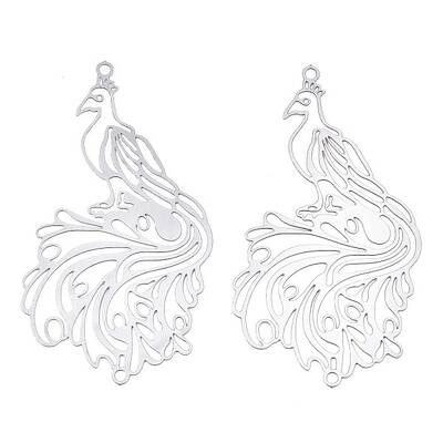 Non-Tarnish 201 Stainless Steel Filigree Big Pendants