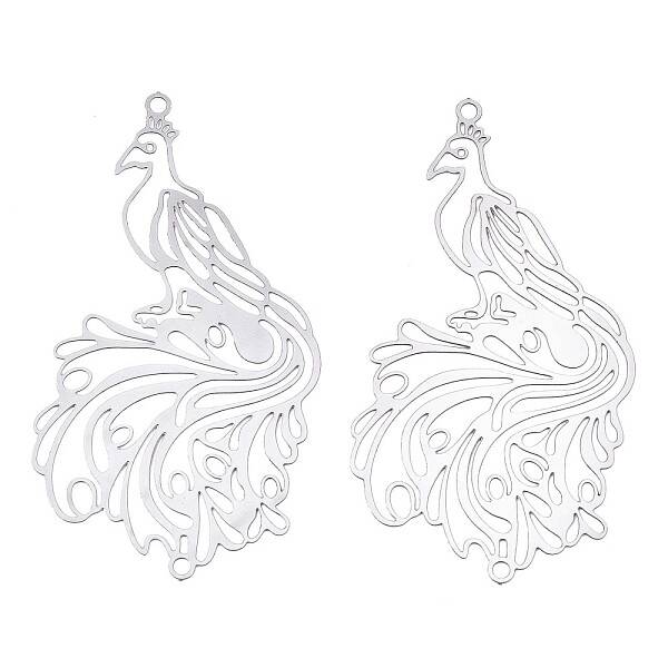 Non-Tarnish 201 Stainless Steel Filigree Big Pendants