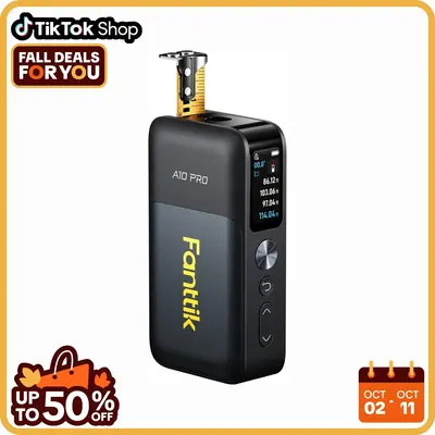 Fanttik A10 Pro 2-in-1 Digital Laser Tape Measure with HD IPS Color Display, 165Ft Rechargeable Laser Measurement Tool & 9.8F...