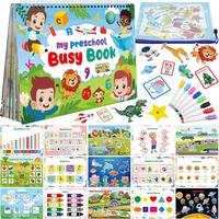 Montessori Learning Busy Book with Alphabet for Toddlers Preschool Reading Activity Handwriting Busy Book Mi Sensory Learning...