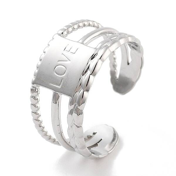 Non-Tarnish 304 Stainless Steel Open Cuff Rings