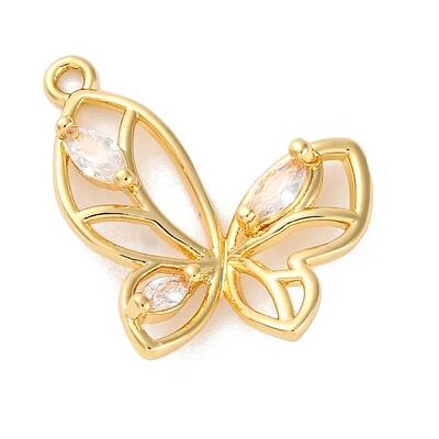 Brass Micro Pave Cubic Zirconia Pendants