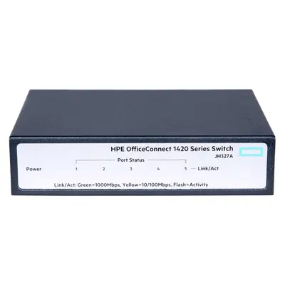 HP JH327A#ABB | OfficeConnect 1420 Series 1420-5G 5 x 10/100/1000Base-T RJ-45 Ports Layer 2 Unmanaged Gigabit Ethernet Networ...