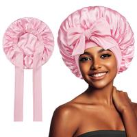 New Silk Bonnet Random color for Sleeping Women Satin Bonnet Hair Bonnet night sleep cap scarf wrap for curly hair With Tie B...