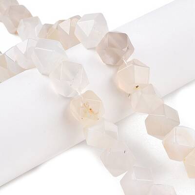 Natural White Agate Beads Strands