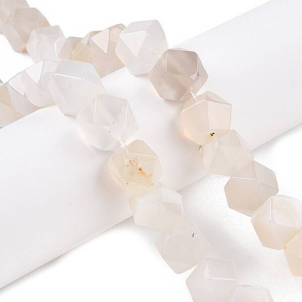 Natural White Agate Beads Strands