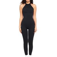 Popilush Halter Neck Backless Shapewear Workout Jumpsuit