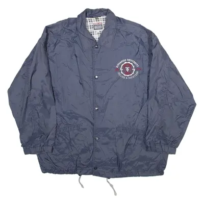 ROCKY Riverside University Mens Shell Jacket Blue USA Hooded XS