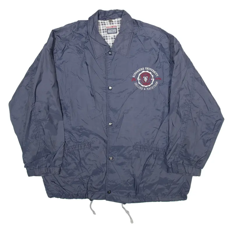 ROCKY Riverside University Mens Shell Jacket Blue USA Hooded XS