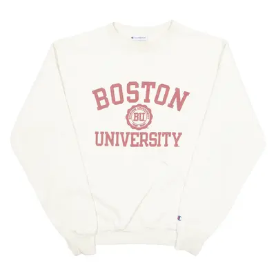CHAMPION Boston Mens Sweatshirt Cream USA S
