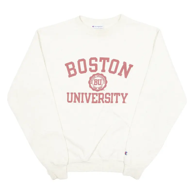 CHAMPION Boston Mens Sweatshirt Cream USA S
