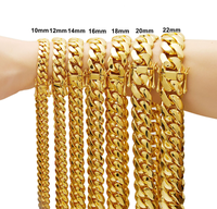 Luxury 18KGold Cuban Link Chain Necklaces for Men Miami Thick – Bold & Stylish Multi-Layer Statement Accessories non tarnis...