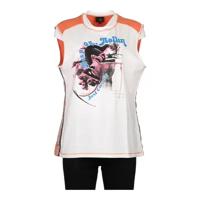 Just Cavalli Graphic Vest - XL White Cotton