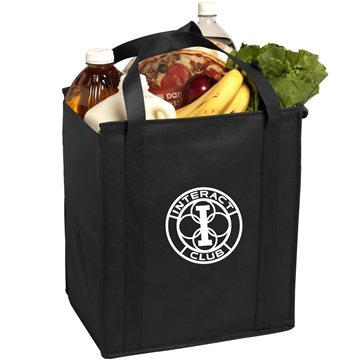 150 Promotional Insulated Large Non-Woven Grocery Tote - Aluminum ...