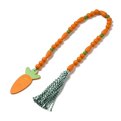 Wood Beaded Garland Hanging Ornament