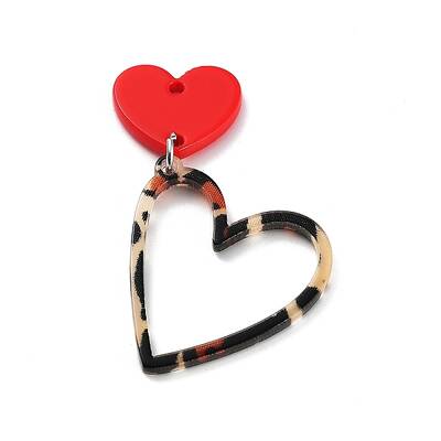 Valentine's Day Opaque Acrylic Pendants