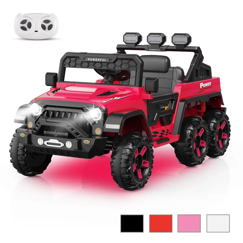 Garvee Ride - P Series: 24V 4WD Ride on Car Kids Ages 3-8, with 6 EVA Wheels, Battery Powered & Remote Control, 3 Adjustable ...