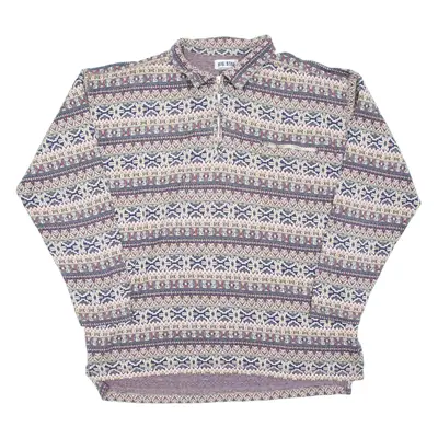 BIG STAR VINTAGE LINE Mens Sweatshirt Beige Collared 90s XL