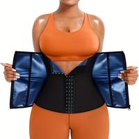 Women'S Fitness Yoga Waist Cincher with Three-Row Zipper And Buckle, Sweat-Inducing Waist Shaper, Abdominal Binder for Workou...