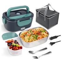 Electric Lunch Box Food Heater, Portable Warmer for Car Truck Work with 304 Stainless Steel Container, Heated Lunch Box Suita...
