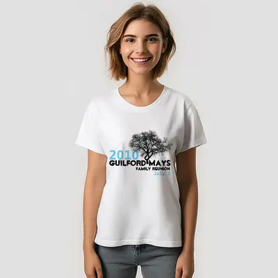 Custom Name Black Tree Family Reunion T-Shirt