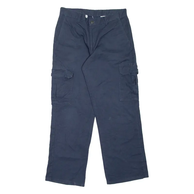 DICKIES Cargo Style Workwear Mens Trousers Blue Loose Straight W31 L30