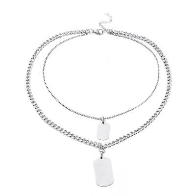 Non-Tarnish 304 Stainless Steel Double Layer Necklaces