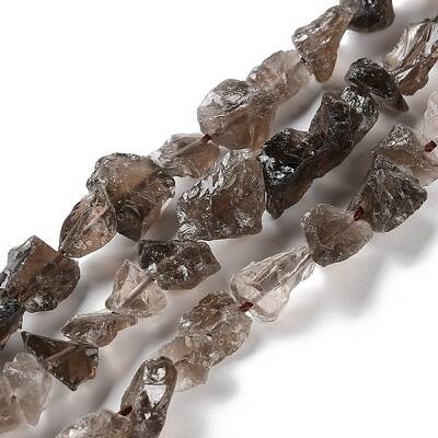 Raw Rough Natural Smoky Quartz Beads Strands