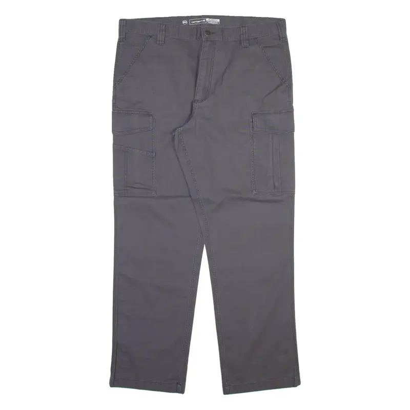 CARHARTT Cargo Mens Trousers Grey Relaxed Straight W38 L32