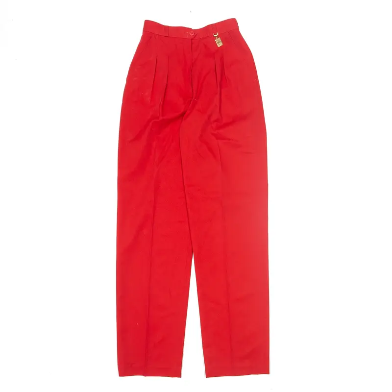 ROYAL Pleated Red Trousers W22 L32