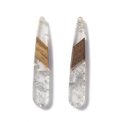 Transparent Resin & Walnut Wood Pendants